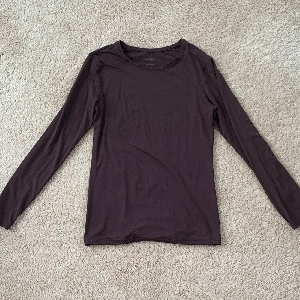 Uniqlo Women's Heattech Long Sleeve Crewneck Top Shirt